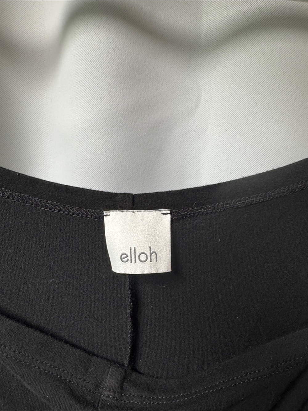 elloh Black Top with Subtle Scoop Neck